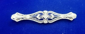 Replik Antik Vintage 0,50ct Diamant 14K Gold und Silber Pin Broschen Schmuck - Bild 1 von 4