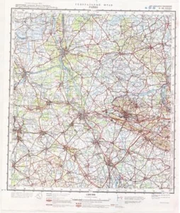 Mapas topográficos militares soviéticos rusos - RHEINE (Alemania), 1:200 000, edición 1977 - Imagen 1 de 8