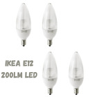 Ikea Ryet E12 Led Chandelier Clear Light Bulb 200 Lumen 2700K (4 Pack)