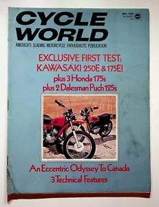 1970 November Cycle World Motorcycle Magazine Honda SL175 Motosport Kawasaki 175 - Picture 1 of 10