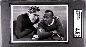 1936 Reemtsma Olympics #26 Jesse Owens Rookie Card RC SGC 4.5 VG-EX+ Iconic USA - Picture 1 of 2