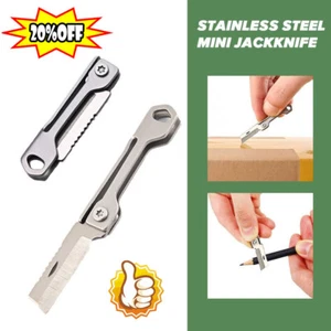 Mini Folding-Knife Steel Pocket Knife-Keychain Parcel Key-C Z9Y2 - Picture 1 of 15
