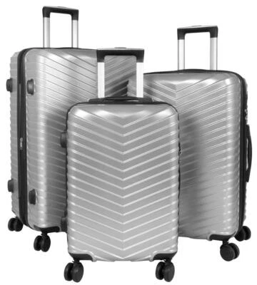 Polycarbonat-ABS Trolley Koffer TSA Schloss Aligse Silber Set o.als Gr. M.L,XL - Bild 1 von 4
