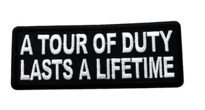 Parche de hierro A Tour Of Duty dura toda la vida - Parche de motociclista militar de servicio - Imagen 1 de 1