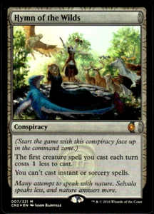 FOIL HYMN OF THE WILDS Conspiracy: Take The Crown Magic MTG MINT CARD - Picture 1 of 2