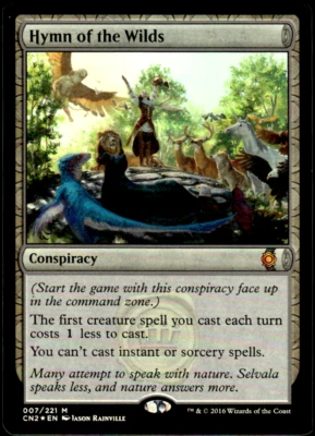 FOIL HYMN OF THE WILDS Conspiracy: Take The Crown Magic MTG MINT CARD - Image 1 of 2