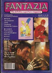 Fantazia #4 1990 NEIL GAIMAN, STAN LEE, TV FLASH PULL-OUT POSTER - Picture 1 of 1