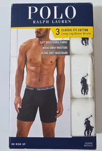POLO RALPH LAUREN 3 CLASSIC FIT COTTON BOXER BRIEFS ~XL WHITE - Picture 1 of 2