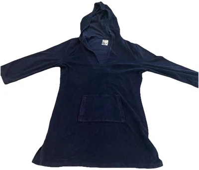 Vintage J. Vestido Crew Y2K Azul Marino Mezcla Algodón Nadar Playa Cubrir Talla Pequeña S Foto 1 de 4