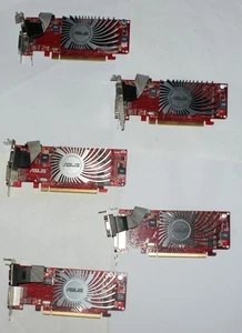 Job Lot of 5 Asus Radeon HD5450 1Gig HDMI/VGA/DVI PCIE Low Profile Graphics Card - Picture 1 of 6