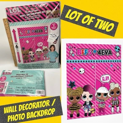 LOL SURPRISE Together 4 Eva WALL DECORATING KIT PHOTODROP LOT 2 Birthday Party - Image 1 of 4