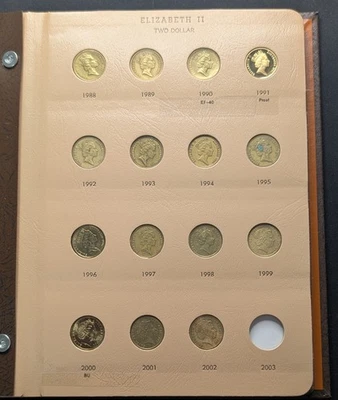 DANSCO 7340 ~ Australia $2 Coins ~ 25 Coins Included 1988-2010 - Image 1 of 4