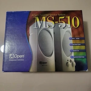 Vintage AOpen MS-510 Powered Speaker System. 120 Watt, Single Volume Control - Picture 1 of 2
