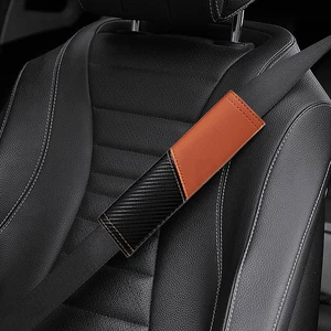 2Pcs Car Seat Belt Cover Strap Pad Shoulder Leather Comfort Cushion Accessories - Picture 1 of 12