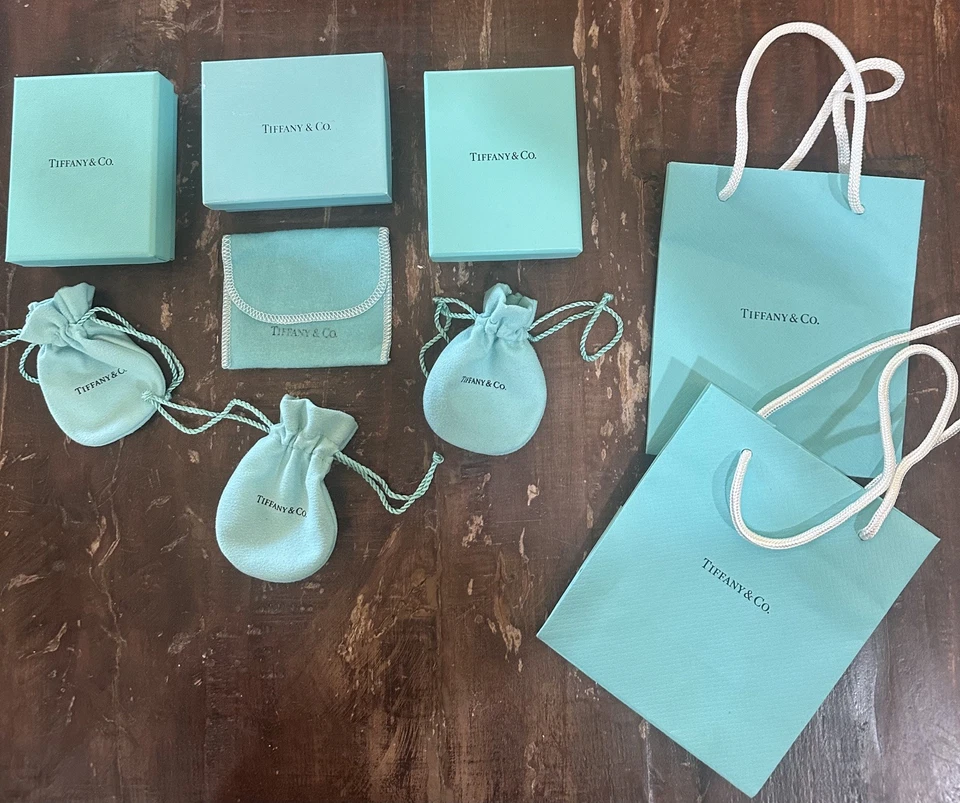 Tiffany and Co. gift boxes, pouch and bag LOT  - Image 1 of 4
