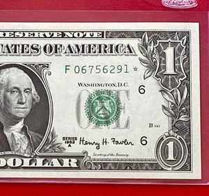 1963A STAR NOTE $1 DOLLAR BILL ( ATLANTA F ) UNCIRCULATED - Picture 1 of 3