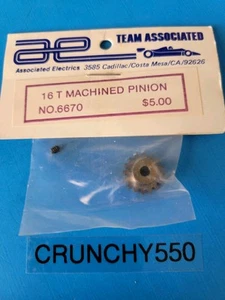 Team Associated RC10 6-Gear Pinion Gear 16T 32P 6670 Vintage RC Part - Picture 1 of 3