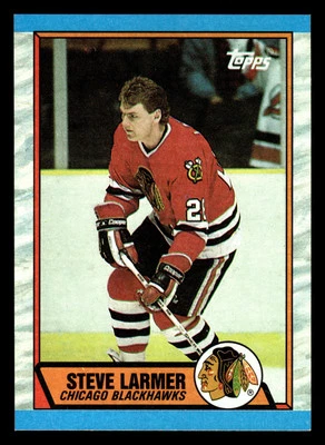 Steve Larmer 1989-90 Topps #179 Chicago Blackhawks - Image 1 of 2