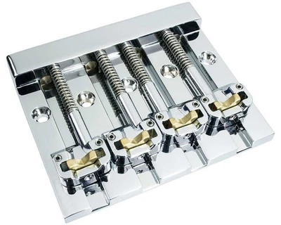 Hipshot 5K400N KickAss Bass Bridge 4-String 5-Hole Retrofits Badass Bass, NICKEL - Image 1 of 3