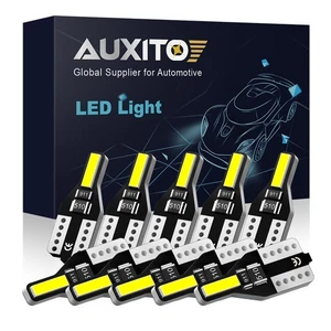 10PCS White LED T10 194 168 Interior W5W Car Trunk License Light Plate Bulbs 12V - Picture 1 of 11