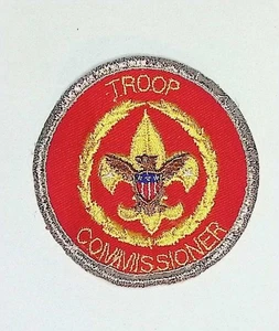BSA Troop Commissioner Position Patch Red Twill Embroidered - Picture 1 of 3