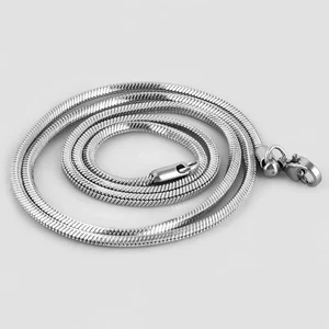 1 piece 925 sterling silver 16-30 Inches Snake Chain Necklace For Men Women - Picture 1 of 5