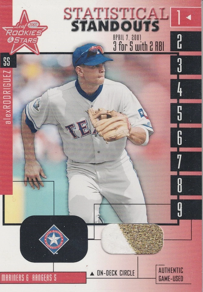 2001 Leaf Rookies & Stars Statistical Standouts #SS-10 Alex Rodriguez - Image 1 of 1