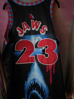 Camiseta deportiva de película cosida JAWS 3XL ***NUEVA CON ETIQUETAS*** 1975 Foto 1 de 4