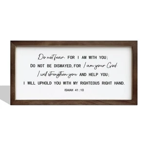 Gkwa Do Not Fear for I Am with You, Isaiah 41:10 Wall Sign, Christian Decor - Picture 1 of 6