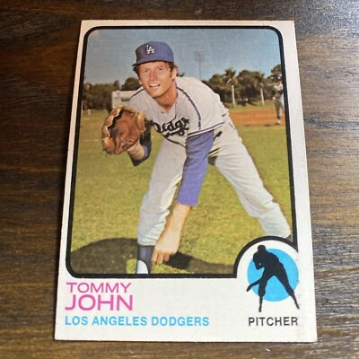 1973 Topps #195 Tommy John LA Dodgers Baseball Card Set Break - Image 1 of 2
