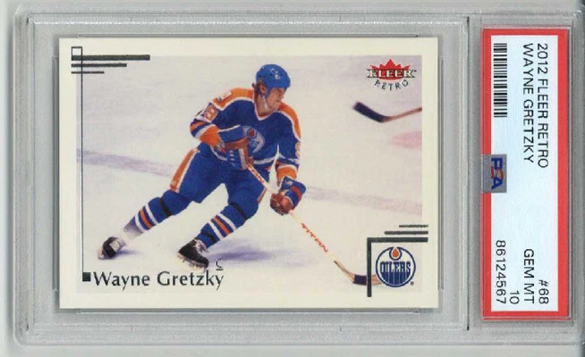 2012 FLEER RETRO #68 WAYNE GRETZKY CARD EDMONTON OILERS PSA 10 LOW POP VERY RARE - Image 1 of 2