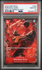 PSA 10 GEM MINT - RORONOA ZORO Alternate Art OP01-025 - One Piece Romance Dawn - Bild 1 von 2