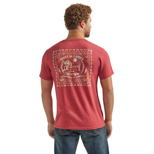Wrangler Men's Desert Scenery Brick Red Heather Graphic T-Shirt 112339563