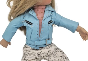 Puppen Jacke Puppenjacke Lederjacke 43 cm Kleidung für Babypuppe Garderobe Mode - Bild 1 von 6