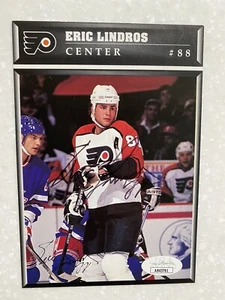 Eric Lindros #88 Autographed Photo Postcard 4” x 6”, Cardboard Stock, JSA, RARE! - Picture 1 of 13