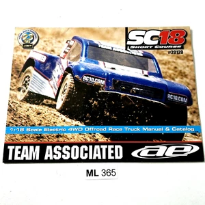 Team Associated SC18 4WD Manual Parts Listing Exploded View OZRC ML365 - Picture 1 of 1