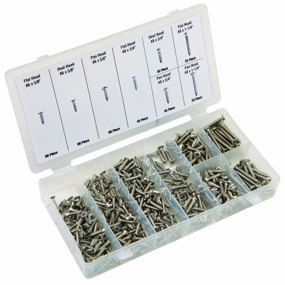 320 STAINLESS STEEL SCREWS Chevy Ford Chrysler Interior Screw Set - Image 1 of 1