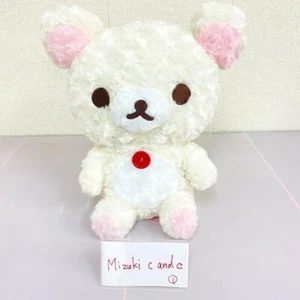 San-X Korilakkuma Plush Soft Stuffed Toy Doll Rose Boa White Bear XL Big Rare JP - Picture 1 of 24
