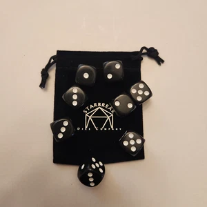 8 Pieces D6 Gaming Dice 16mm With Storage Pouch For Tabletop/Board Games - Picture 1 of 22