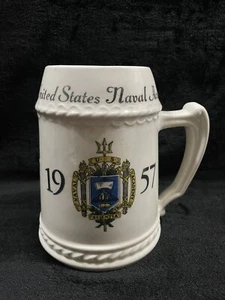 U.S. Naval Academy Ceramic Mug Stein "Ex Scientia Tridens" - Picture 1 of 5