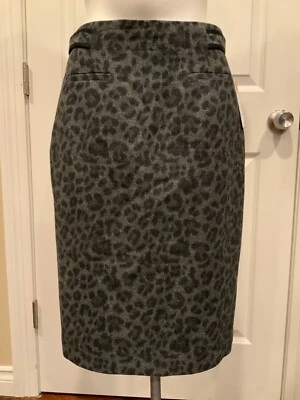 Falda Lápiz Rebecca Taylor Gris Estampado Animal, Talla 6 (US) Foto 1 de 4