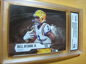 ODELL BECKHAM JR JR. LSU GIANTS 2014 FLAIR SHOWCASE METAL ROOKIE RC GRADED 10 - Picture 1 of 1
