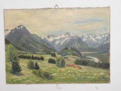 Pintura Paisaje De Montañas Firmado R.L Kathan • 141.57€