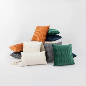 18x18 Zoll Samt Stoff Falten Überwurf Kissen Abdeckungen Sofa Kissen Abdeckungen Wohnkultur - Bild 1 von 20