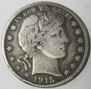 1915-D Barber Half Dollar - XF Extremely Fine Details -#11232-5 - Picture 1 of 2