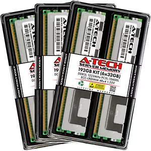 A-Tech 192GB 6x 32GB 4Rx4 PC3L-10600 DDR3 1333 MHz ECC LRDIMM Server Memory RAM - Picture 1 of 5