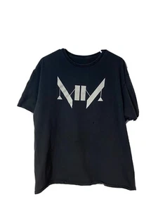 Camiseta De Colección Marilyn Manson Doble M (MM) Negra Gráfica Para Hombre Talla Grande L - Imagen 1 de 4