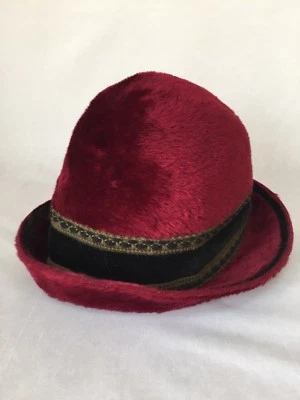 Vintage Geiger Hute Salzburg Burgundy Women’s Velour Octobterfest Hat - Image 1 of 4