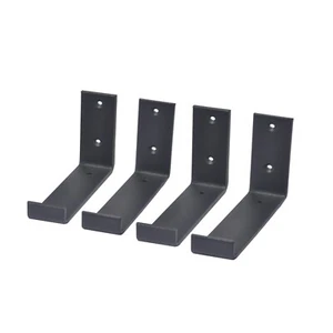 Evolf Shelf Brackets 4 Pack Heavy Floating Duty 5.5"L x 4.0"H x 1.5"W with Lips - Picture 1 of 3