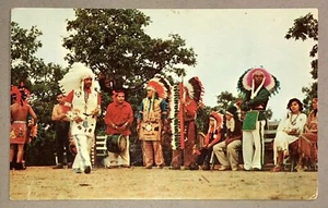 Postkarte Long Island NY Shinnecock Indianer Häuptling Donnervogel Southampton um 1955 - Bild 1 von 2